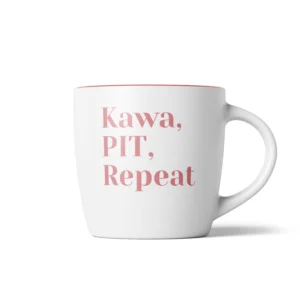 Kubek biało-różowy dla księgowej