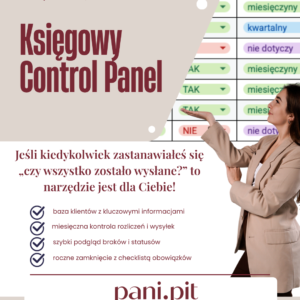 Księgowy Control Panel - system kontroli rozliczeń w Excelu
